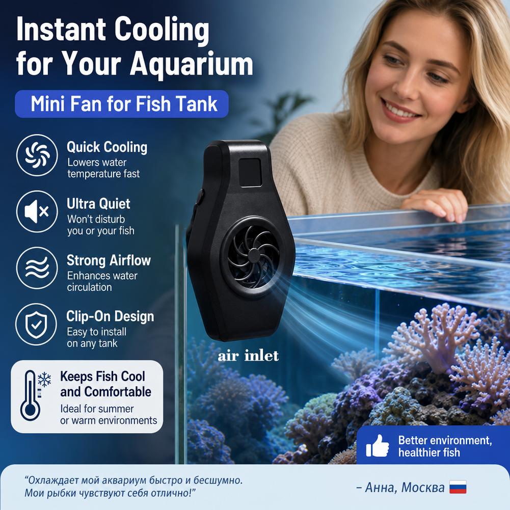 Aquarium Cooling Fan Mini Clip - Aquarium Fish Cold Water 评论和价格