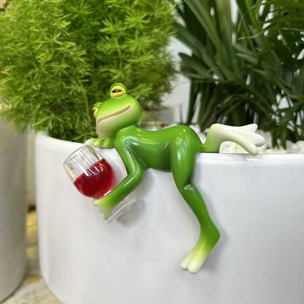 Hanging Flower Pot Edge Frog D - Aquarium Fish Pot 评论和价格