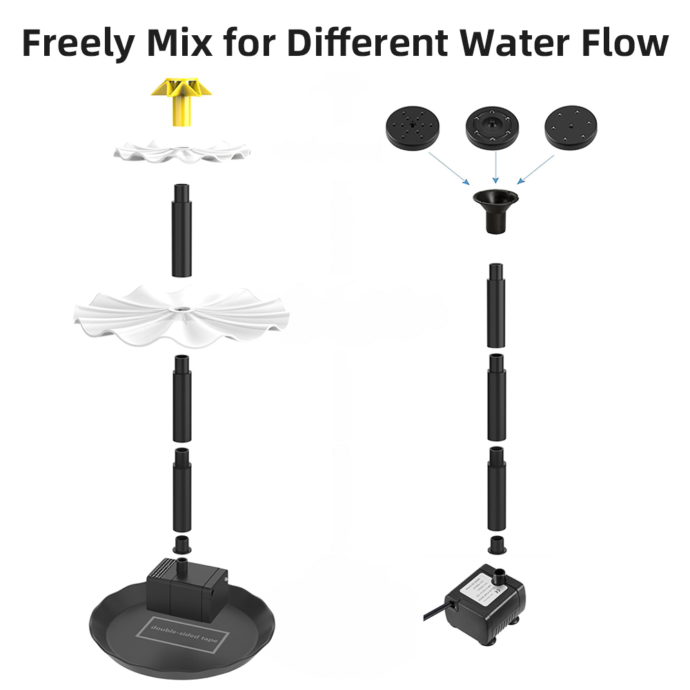 Solar Fountain Pump for Bird B - Aquarium Fishing 评论和价格