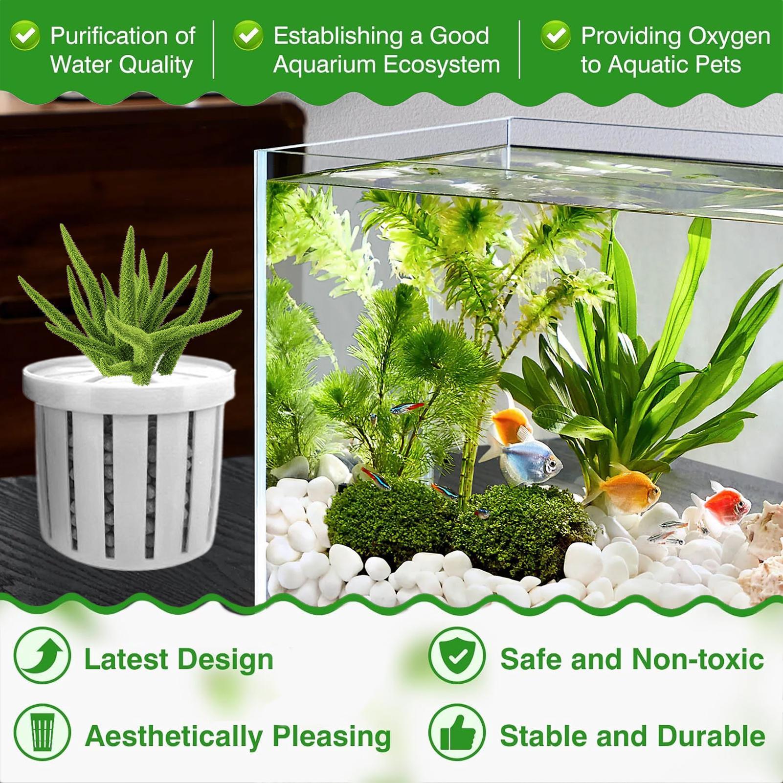 4 Pieces Aquarium Planter Pot  - Aquarium Fish Pot 评论和价格