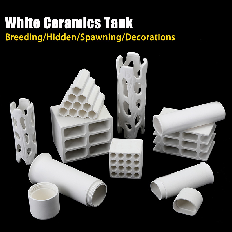 White Ceramics Tank Aquarium F - Aquarium Fish Pot 评论和价格