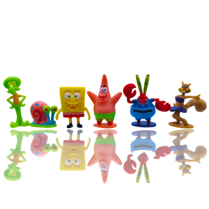 6pcs SpongeBob Fish Tank Decor - Aquarium Fishing 评论和价格