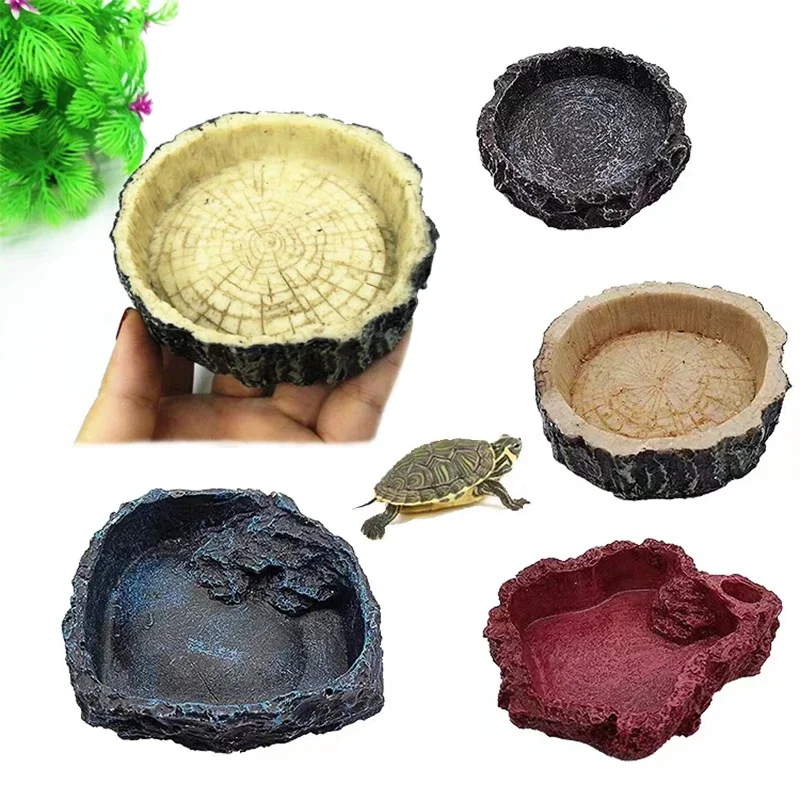 Pet Reptile Feeder Bowl Resin  - Aquarium Fish Pot 评论和价格