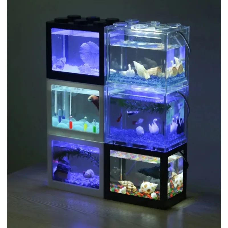 1L USB LED Desktop Mini Aquari - Aquarium Fish Betta 评论和价格