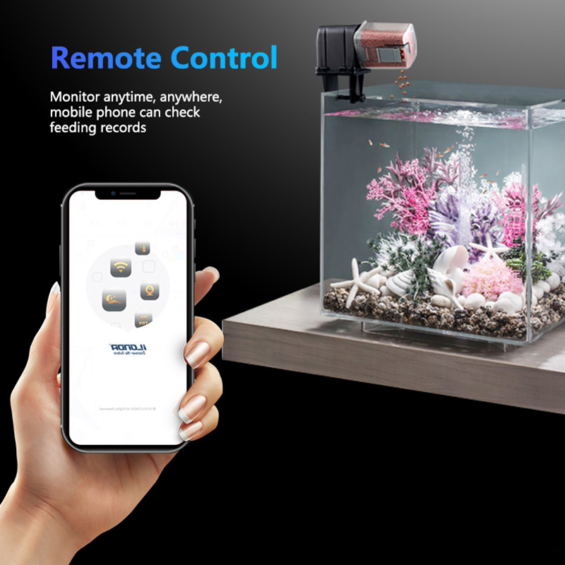 Smart WiFi Fish Feeder Remote  - Aquarium Fish Holiday Food 评论和价格