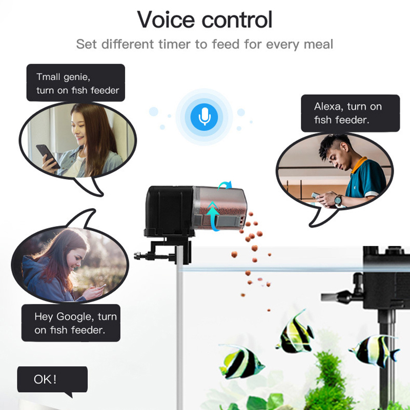 Smart WiFi Fish Feeder Remote  - Aquarium Fish Holiday Food 评论和价格