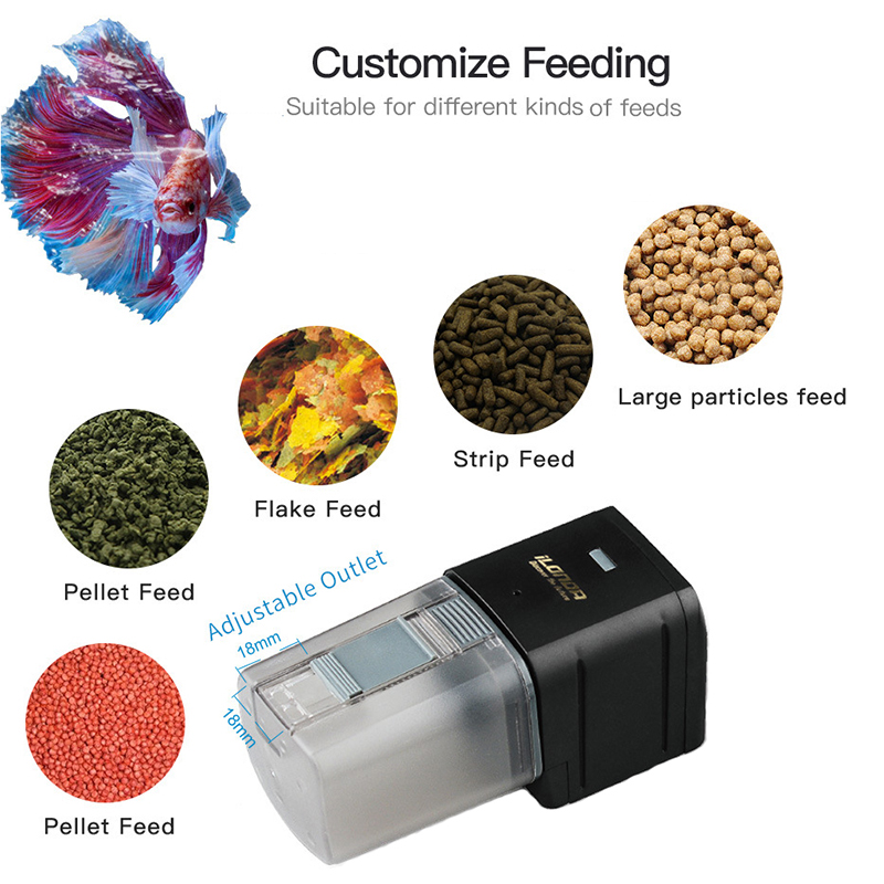 Smart WiFi Fish Feeder Remote  - Aquarium Fish Holiday Food 评论和价格